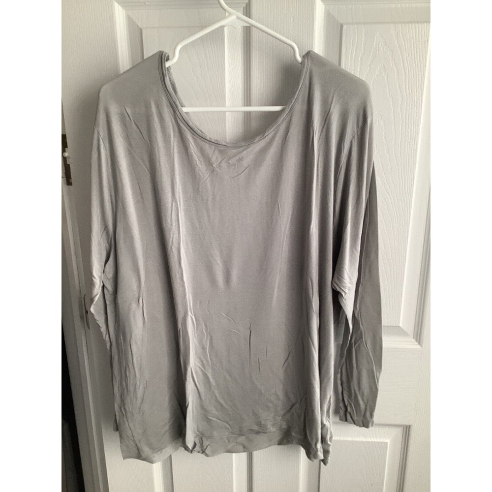 Pink womans Large grey longsleeve cut back Tshirt
